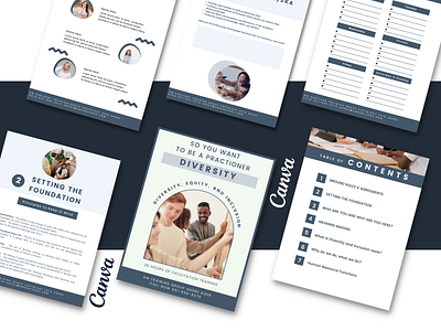 Workbook branding canva design graphic design marketing material