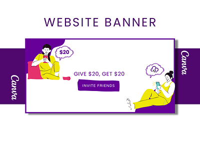 Website banner branding canva flyer graphic design illustration instagram marketing material website banner