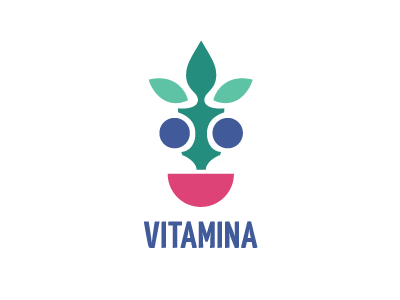 Vitamina fruits healthy logo