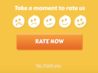 Smile Rating app rating emoticon smile star rating