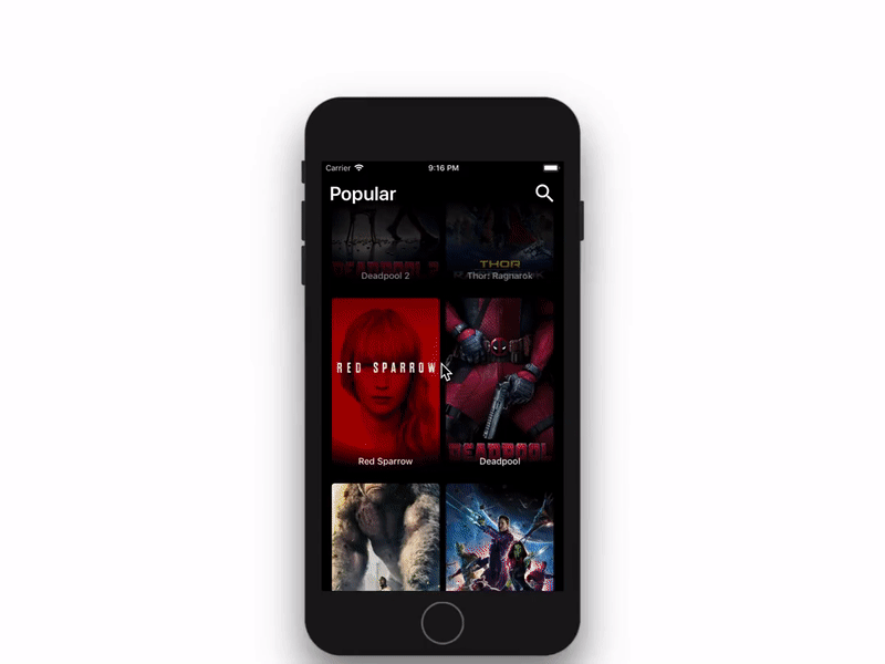 🍿 Movie App Concept animation app code concept ios iphone swift ui