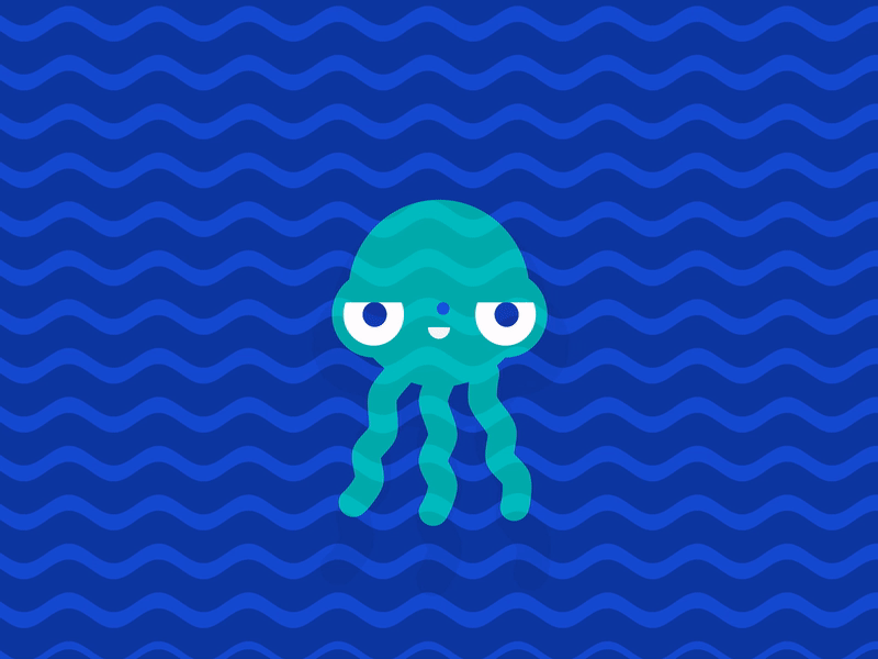 Octopus 🐙 2d aftereffects animation blue bubbles deep water octopus sea sea creature underwater waves
