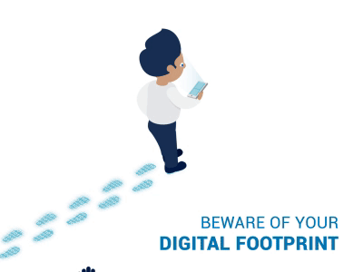 Beware of your Cyber Trace 2d aftereffects animated gif animation code cute cyber trace cybersecurity gif illustration isometric design phone
