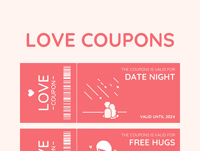 Couple coupons couple coupon design graphic design love coupon valentines day
