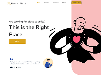 Happy Place (FYP Landing Page) design ui ux