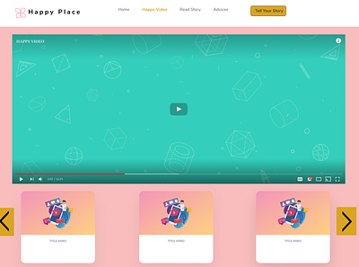 Happy Place (Happy Video) design ui ux