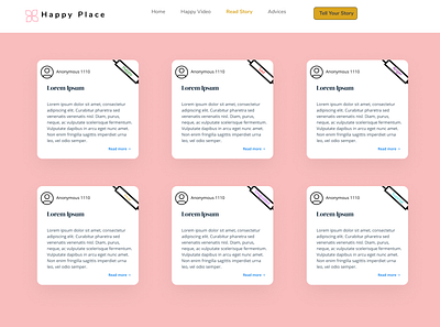 Happy Place (Read Story) design ui ux