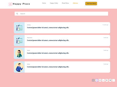 Happy Place (Advices) design ui ux