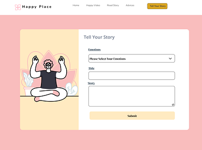 Happy Place (Tell Your Story) design ui ux