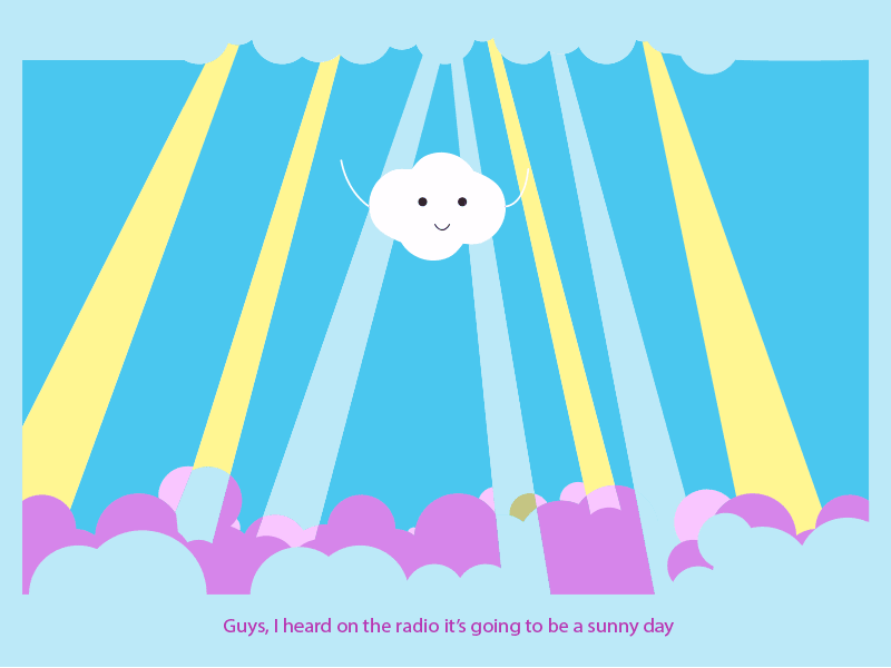 I love cloudy days :3 cloudy gif ilustration vector
