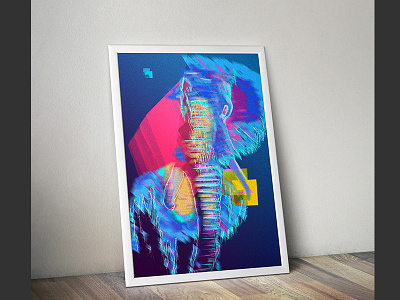 Poster illustration abstract animals colors design digital art elephant graphic design illustration poster