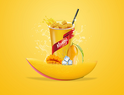 Mango Juice Poster design 3d animation app branding design flyer flyer design graphic design icon illustration juice logo mango motion graphics ui