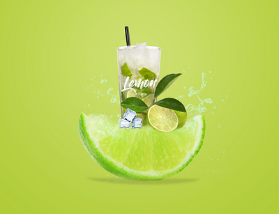 Lemon Juice Poster Design 3d animation app branding design flyer flyer design graphic design icon illustration juice lemon logo motion graphics ui vector