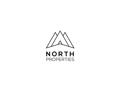 North Properties Minimal Logo Design branding clever logo designs graphic design home logo logo minimal logo real estate logo remarkable logos simple logo