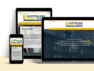 Australian HiFi & AV Show design graphic design ui website wordpress