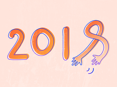 Bye 2018, Hi 2019 design illustration vector