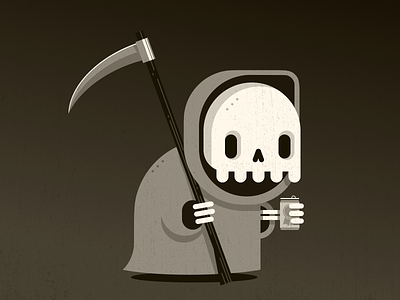 Figma Reaper Progress black and white death figma icon illustration logo reaper scythe shape simple skull vector