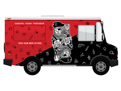 Rejected Food Truck Concept branding design doodle food truck illustration ipad logo rejected sketch