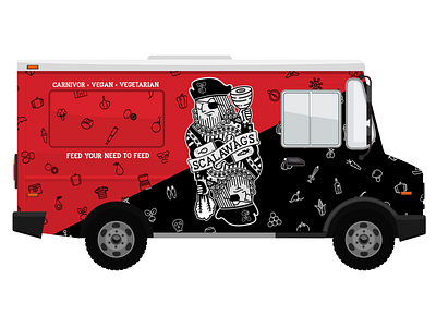 Rejected Food Truck Concept branding design doodle food truck illustration ipad logo rejected sketch