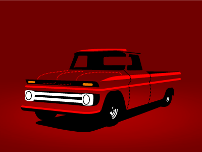 ‘66 Chevy Illusion illusion illustration minimalism