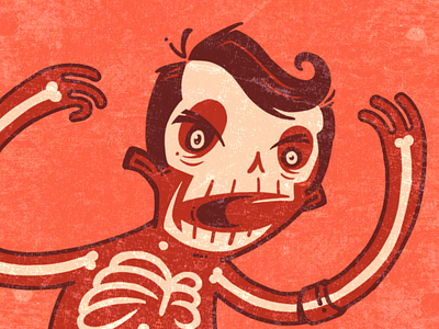 BOO! apple boo doodle halloween illustration ipad pencil scare scary shout skeleton skull