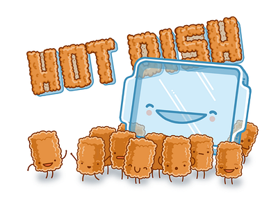 Hot Dish character cute doodle hot dish illustration tater tot