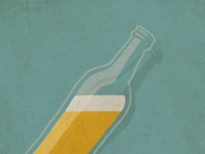 Liquid Courage beer illustration ipad minimal
