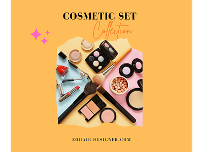 COSMETIC SET FACEBOOK POSTS design facebook posts graphic design makeup