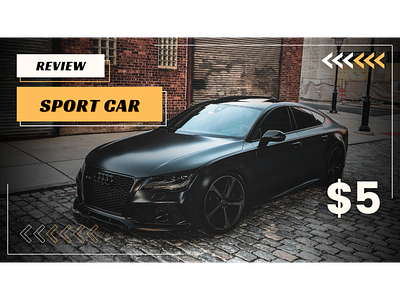 Sport Car YouTube thumbnail design