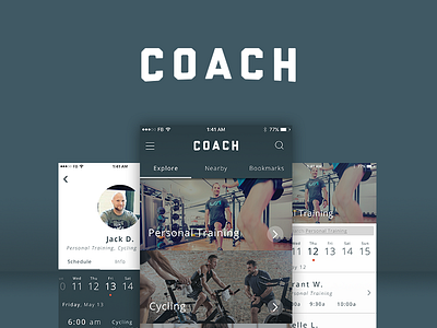 Coach Mobile App branding clean ios logo modern ui ui design ux visual design