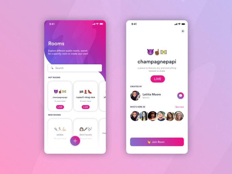 Mobile Chat Room For Teens By Jared Christman On Dribbble
