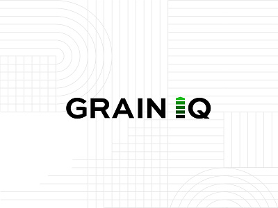 Grain IQ branding farm finance grain illustration logo midwest
