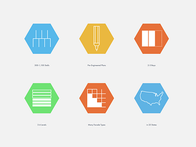 Icons for Perq Parking branding design icons