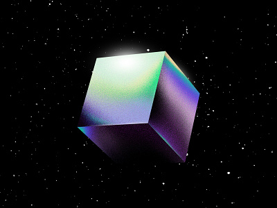 Space Cube 3d illustration space