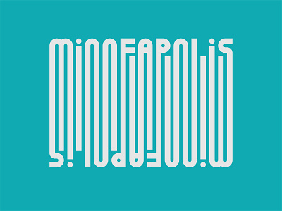 Minneapolis ambigram design lettering minneapolis minnesota retro sign type typography