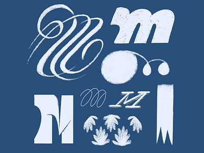 M for 36 Days of Type 36days m 36daysoftype design illustration lettering m script slab serif type typography