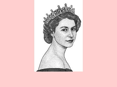 Queen Elizabeth II Hedcut Journal Headshot Illustration by Rahmad ...