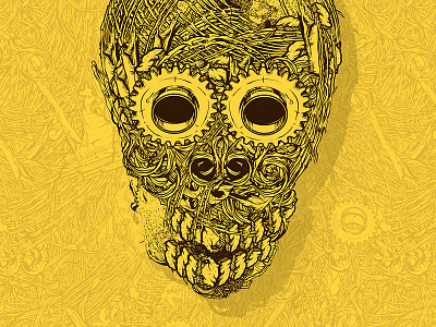 Wild Grass art artwork drawing graphic design grass illustration skull
