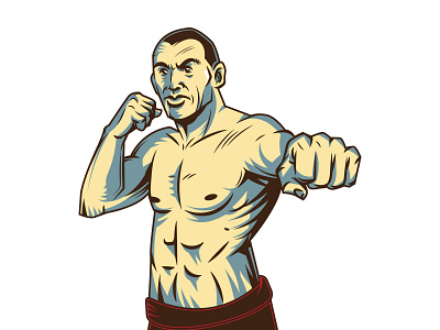 Fight! boxing design fighting graphic illustration propaganda retro vector vintage worker