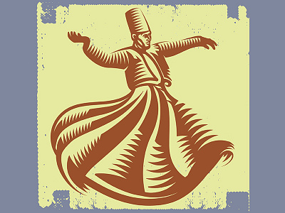 Whirling Dervish Dancing arabic brand culture dervish logo microstock retro rumi sufi vintage