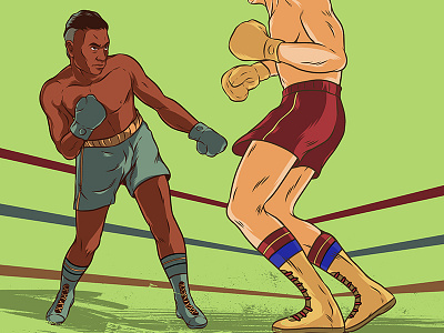 Boxing Fighters Match Championship Illustration adobedraw boxing championship comic illustration vector