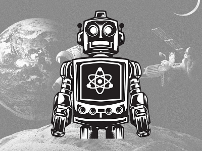 RET.RO.B.O.T AE apparel retro robot vector art vector graphic vintage