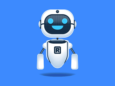 Modern Artificial Intelligence Robot Icon android artificial intelligence cheerful illustration microstock robot vector