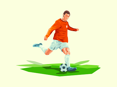Creative Classical Soccer Poster ball footbal illustration kick soccer sport vector worldcup