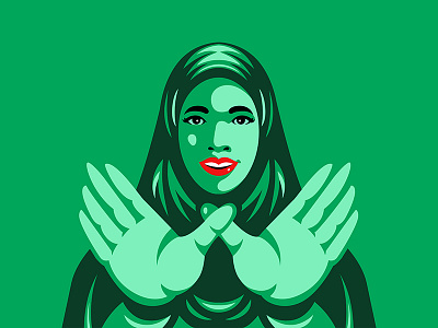 Tolerance Unites Us arab woman design graphic illustration islam movement propaganda retro tolerance vector graphic