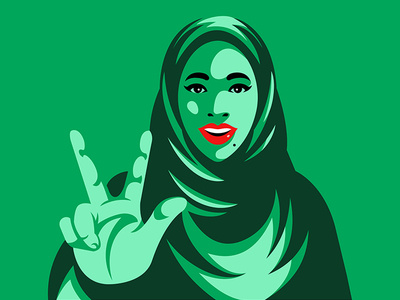 Win Love Victory arab woman graphic hand sign illustration islam logo movement propaganda retro vector vector graphic win love victory