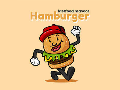 Retro Burger Mascot Concept Illustration fast food hotdog illustration logo mascot mascot logo microstock retro summer summer food vector vector graphic vintage