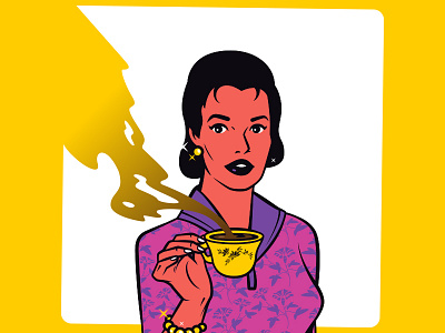 Retro Coffee Lady