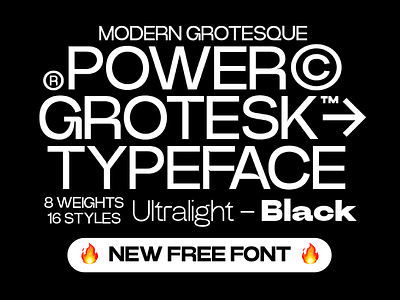 Power Grotesk - Free Font design font fonts illustration logo type type design typeface typography ui