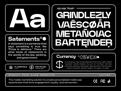 Type Speciment of Neue® Power Typeface